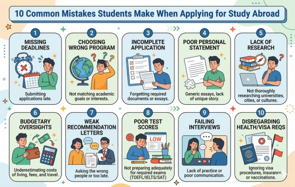 Common Mistakes Applying for Study Abroad