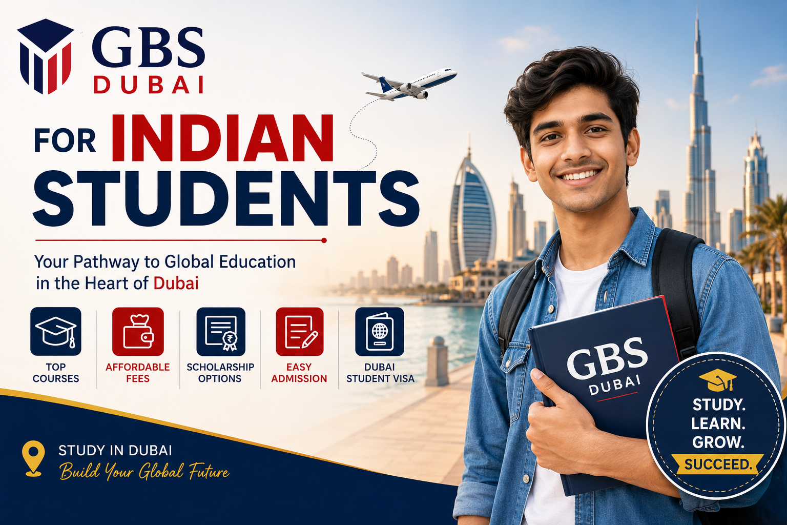GBS Dubai for Indian Students 2026 – Courses, Fees, Scholarships, Admission & Dubai Visa Guide