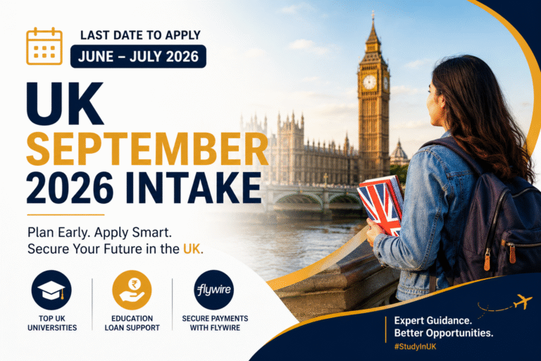 Last Date to Apply for UK September 2026 Intake
