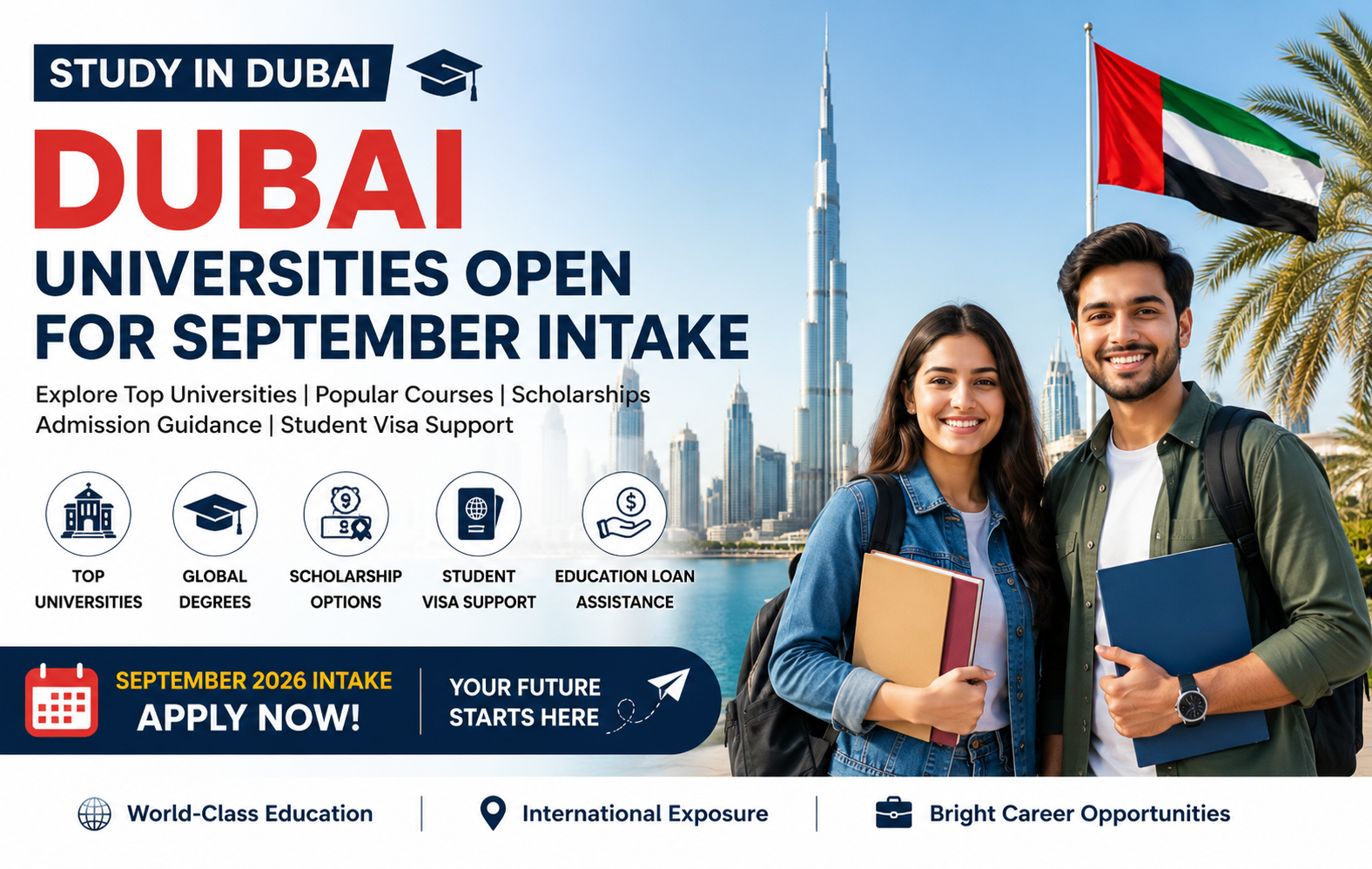 Top Dubai Universities Open for September 2026 Intake Applications | Apply Now