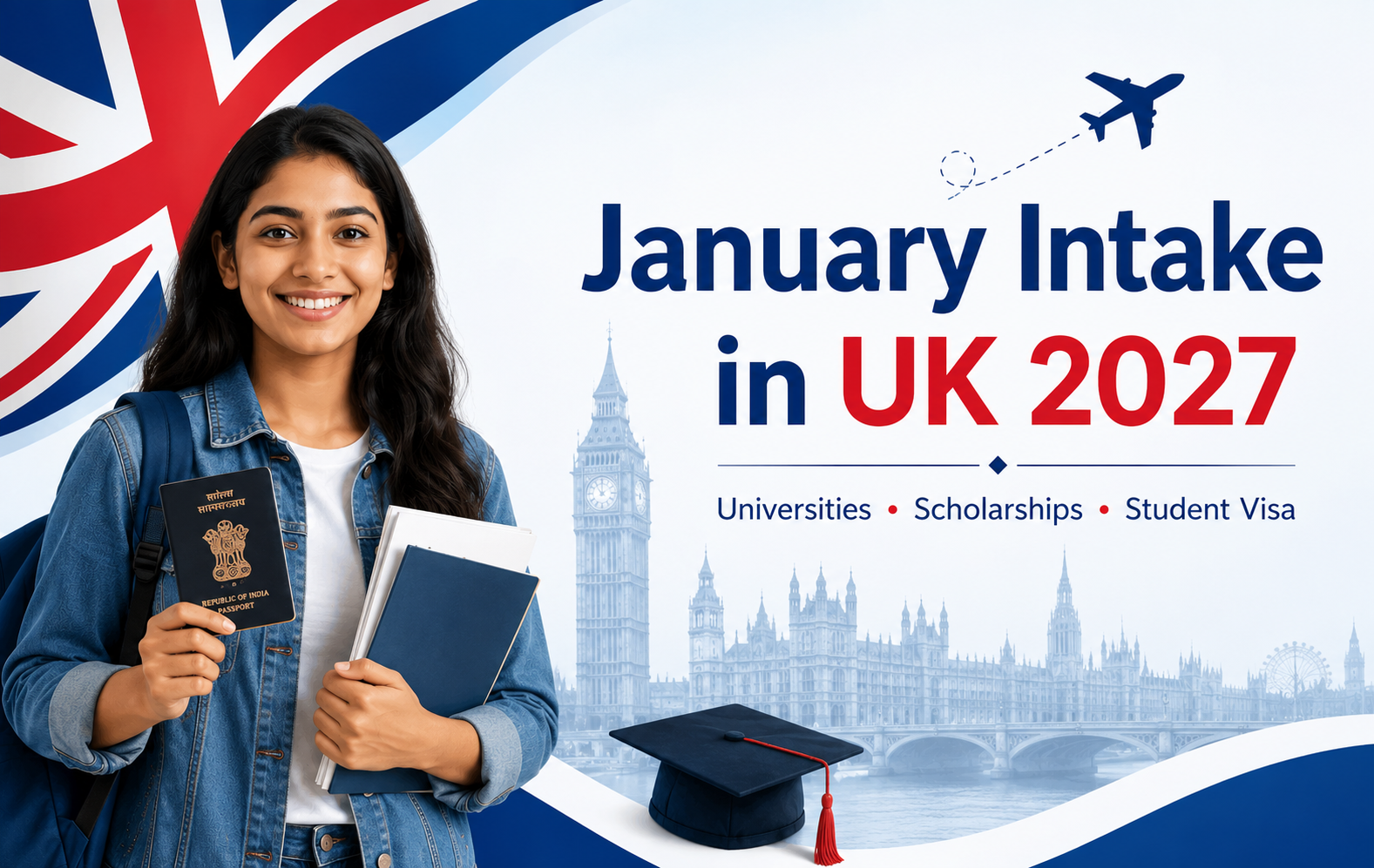 January Intake in UK 2027: Complete Guide for Indian Students – Universities, Deadlines, Courses, Fees, Scholarships & Student Visa