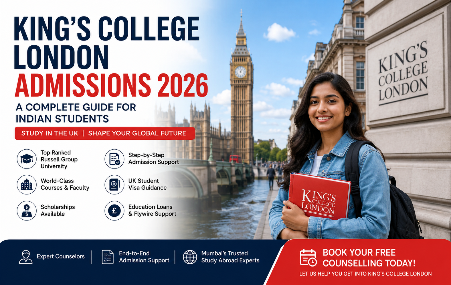 King’s College London Admissions 2026: Complete Guide for Indian Students