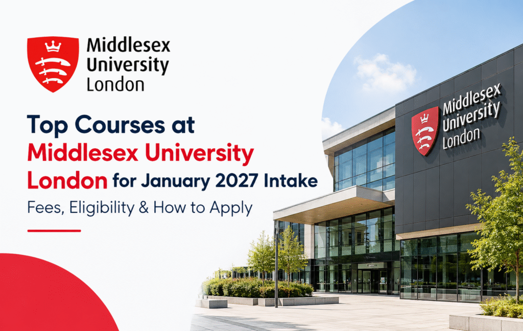 Top Courses at Middlesex University London for January 2027